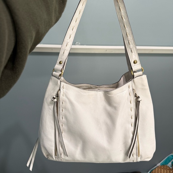 Lodis White Leather Shoulder Bag – Medium Tote - Picture 8 of 11